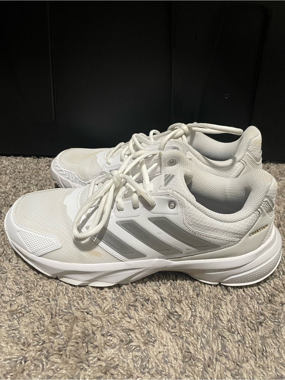 Off White Women’s Adidas CourtJam Control 3 Shoes